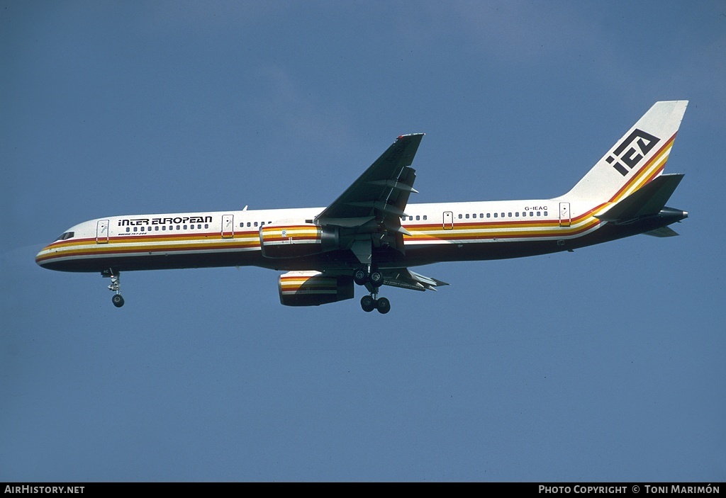 Aircraft Photo of G-IEAC | Boeing 757-236 | Inter European Airways - IEA | AirHistory.net #88009