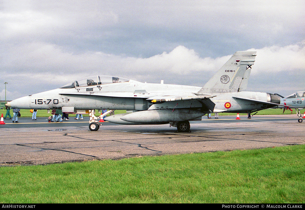 Aircraft Photo of CE15-1 | McDonnell Douglas EF-18B Hornet | Spain - Air Force | AirHistory.net #88122