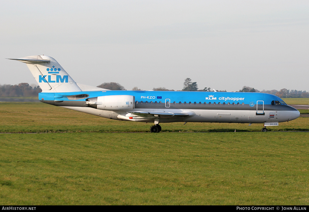 Aircraft Photo of PH-KZO | Fokker 70 (F28-0070) | KLM Cityhopper | AirHistory.net #88258