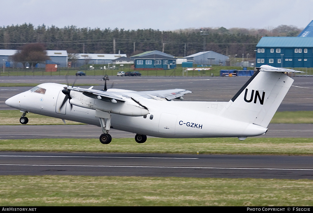 Aircraft Photo of C-GZKH | De Havilland Canada DHC-8-102 Dash 8 | United Nations | AirHistory.net #88271