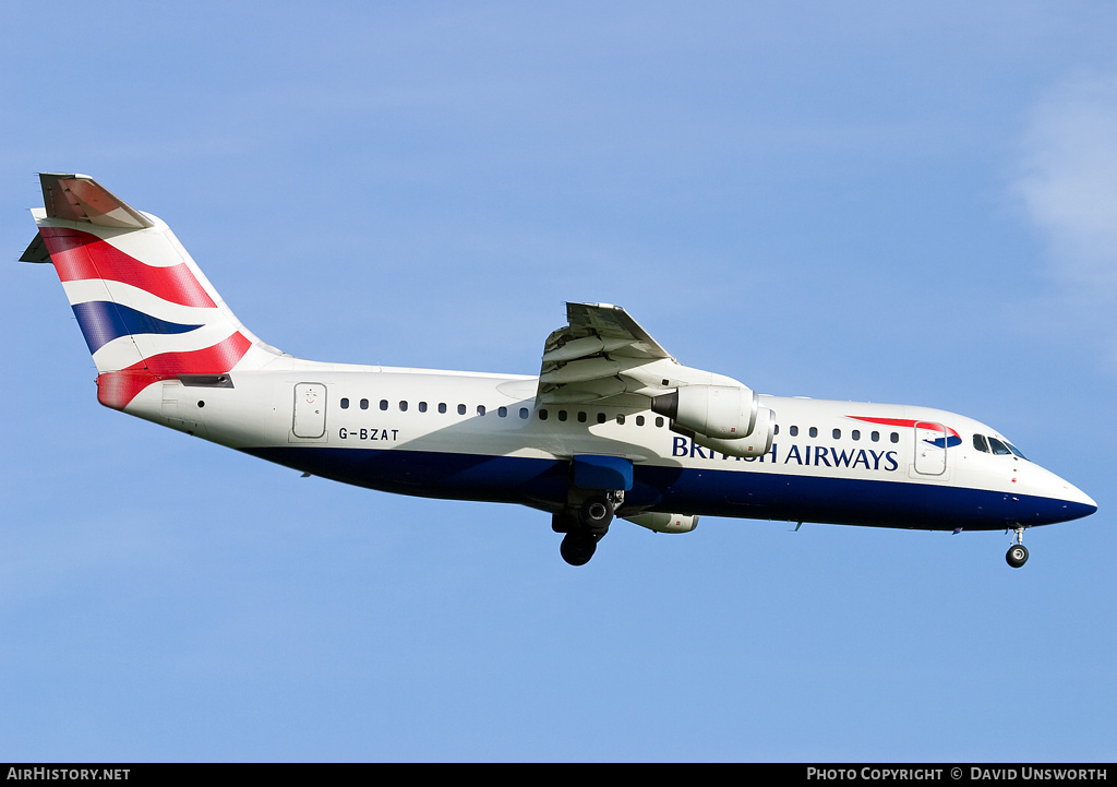Aircraft Photo of G-BZAT | British Aerospace Avro 146-RJ100 | British Airways | AirHistory.net #88285