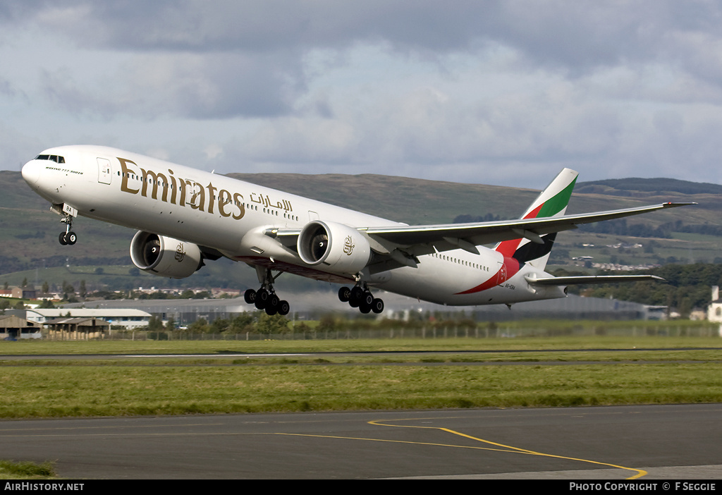 Aircraft Photo of A6-EBA | Boeing 777-31H/ER | Emirates | AirHistory.net #88307
