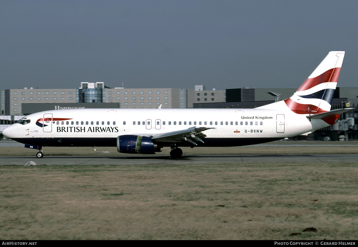 Aircraft Photo of G-BSNW | Boeing 737-4Q8 | British Airways | AirHistory.net #88341