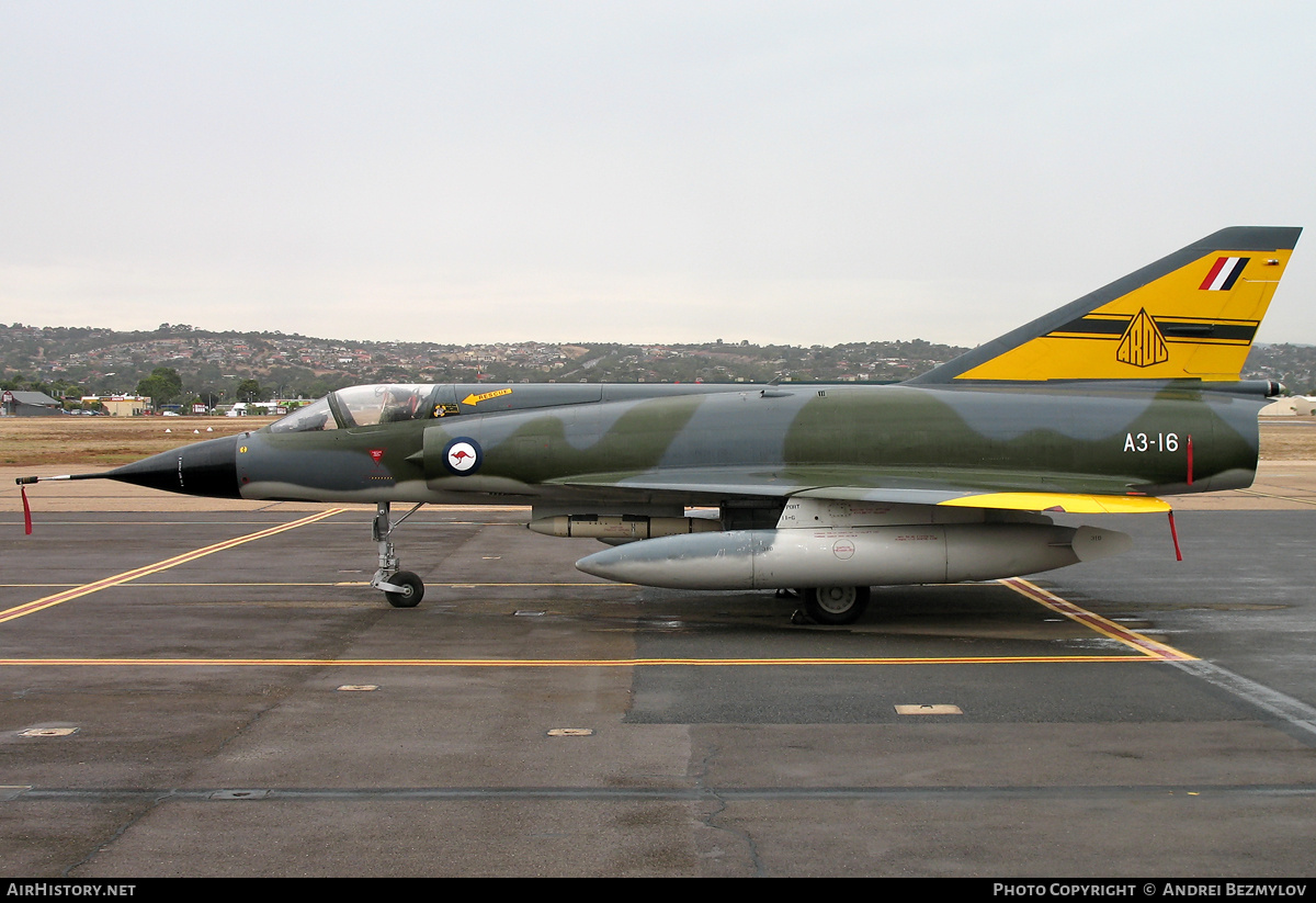 Aircraft Photo of A3-16 | Dassault Mirage IIIO(F/A) | Australia - Air Force | AirHistory.net #88348
