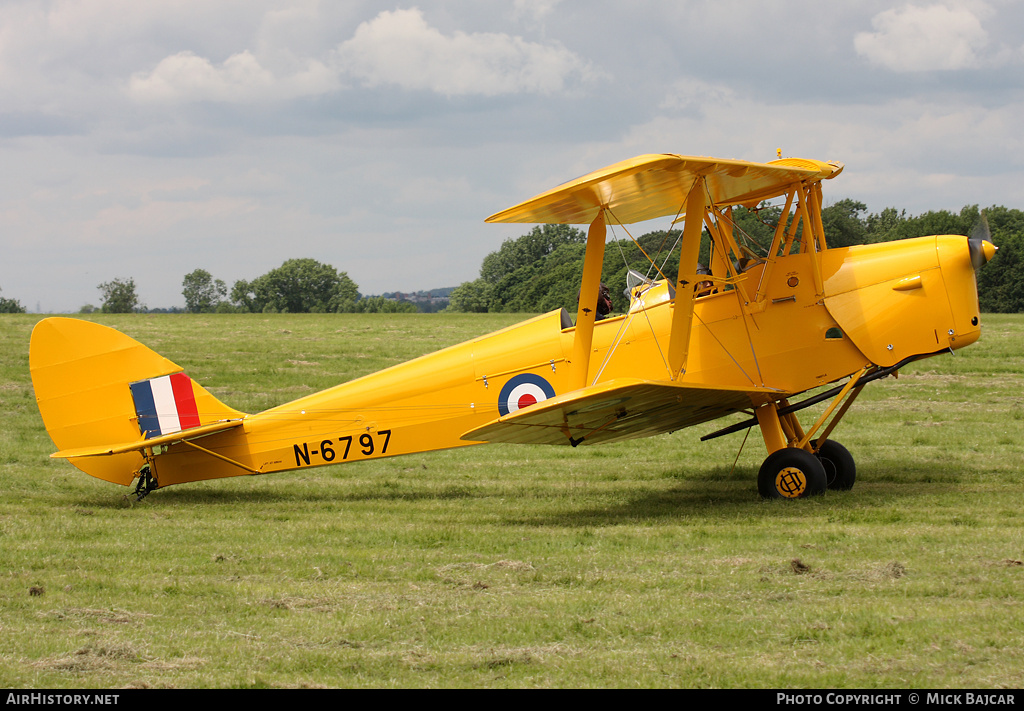 Aircraft Photo of G-ANEH / N-6797 | De Havilland D.H. 82A Tiger Moth II | UK - Air Force | AirHistory.net #88437