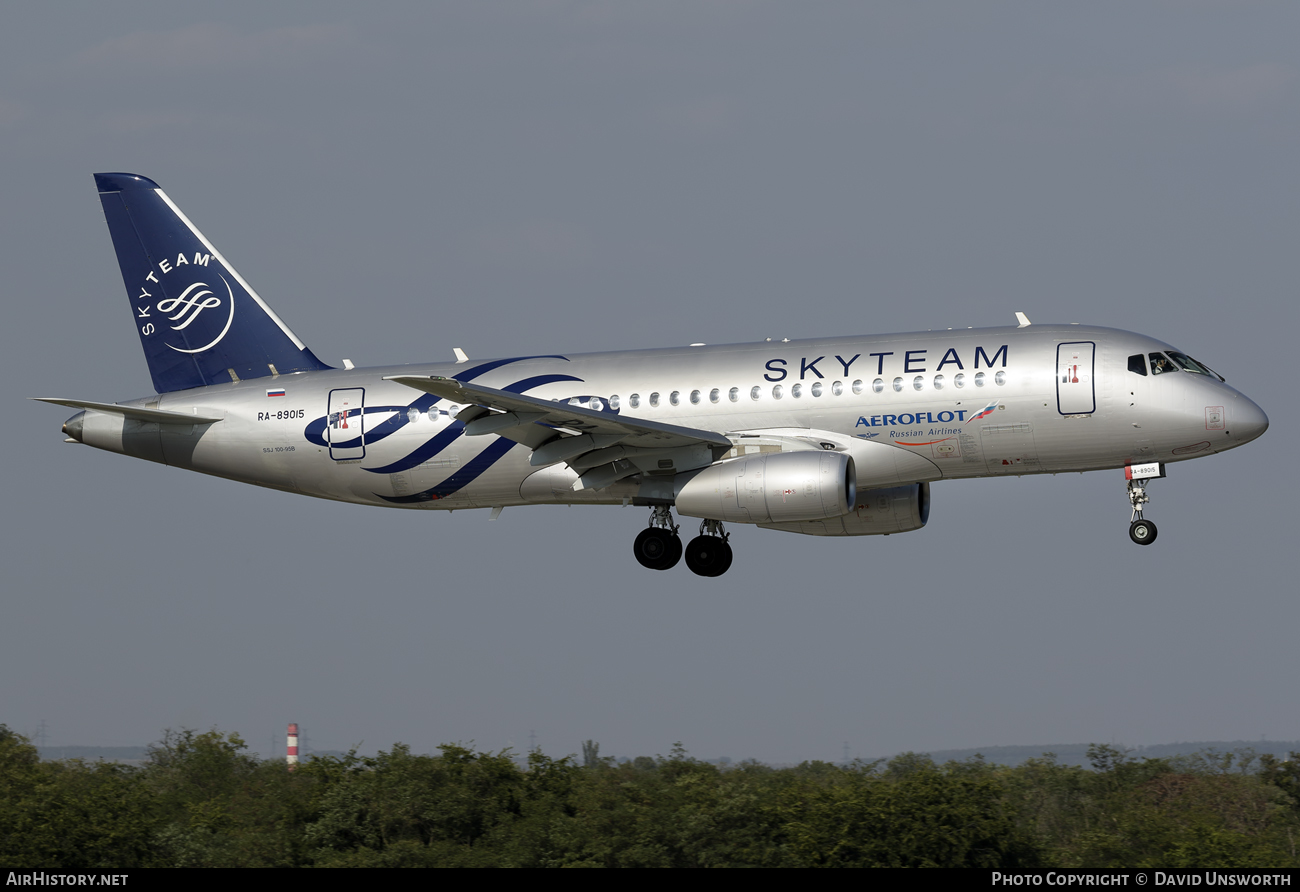 Aircraft Photo of RA-89015 | Sukhoi SSJ-100-95B Superjet 100 (RRJ-95B) | Aeroflot - Russian Airlines | AirHistory.net #88444