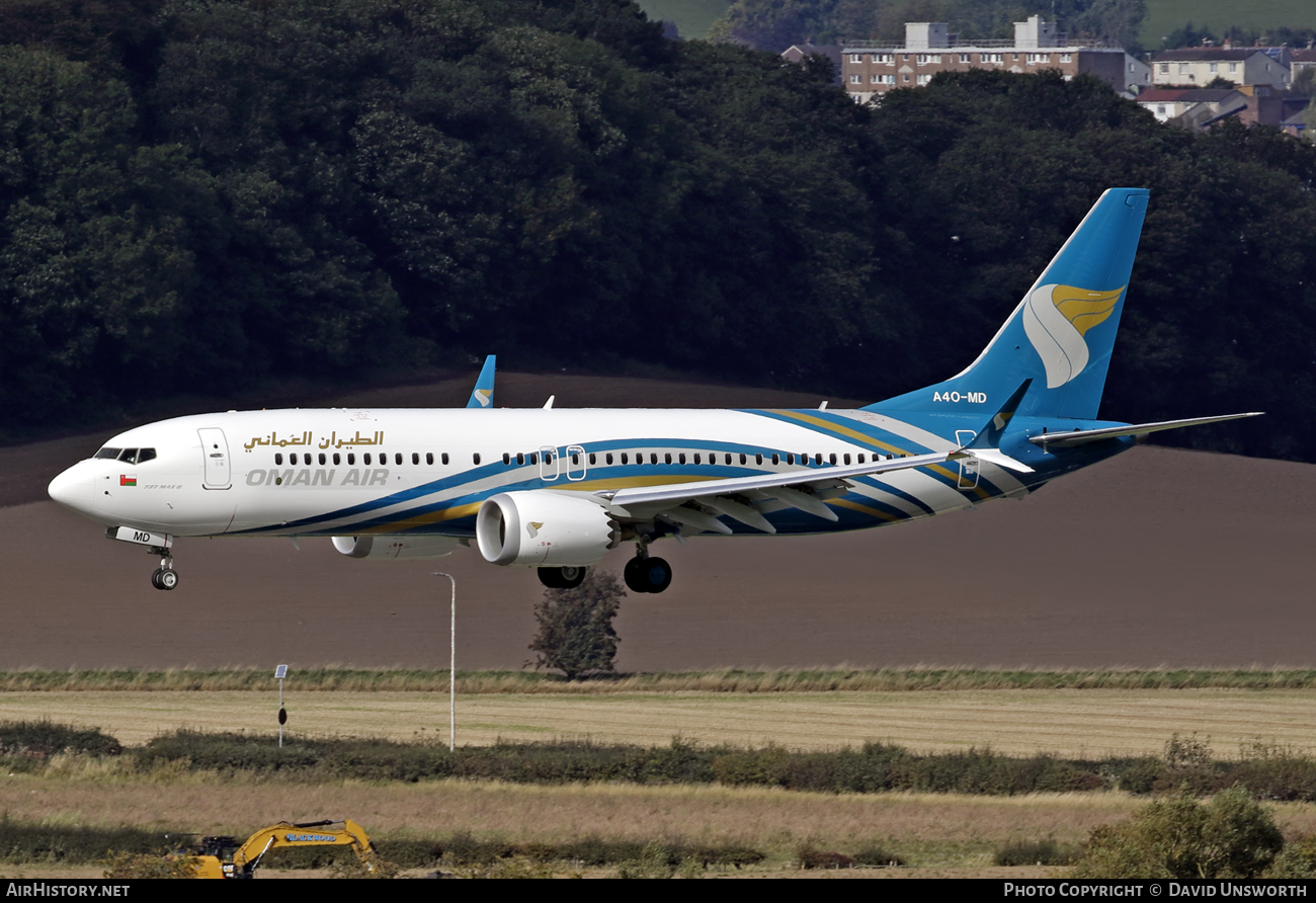 Aircraft Photo of A4O-MD | Boeing 737-8 Max 8 | Oman Air | AirHistory.net #88461