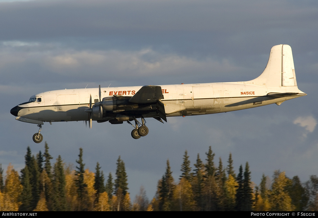 Aircraft Photo of N451CE | Douglas C-118B Liftmaster (DC-6A) | Everts Air Fuel | AirHistory.net #88502