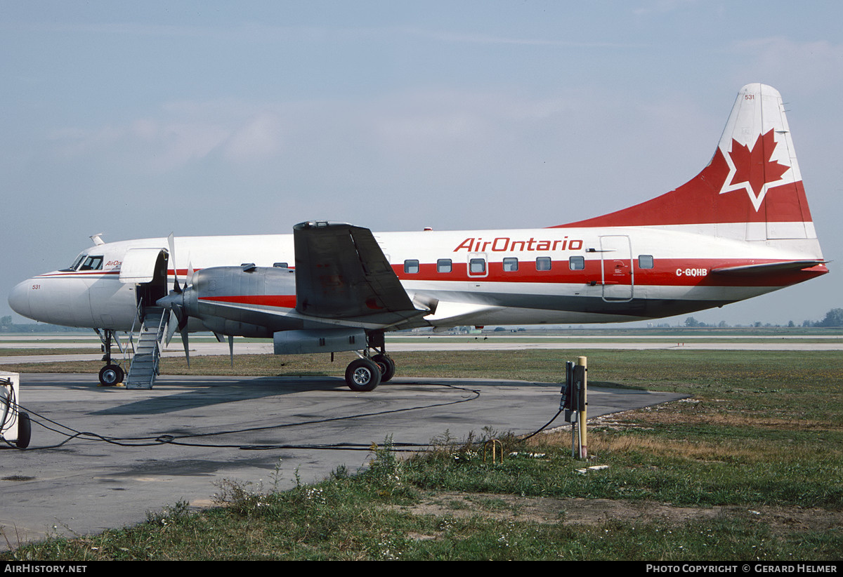 Aircraft Photo of C-GQHB | Convair 580 | Air Ontario | AirHistory.net #88545