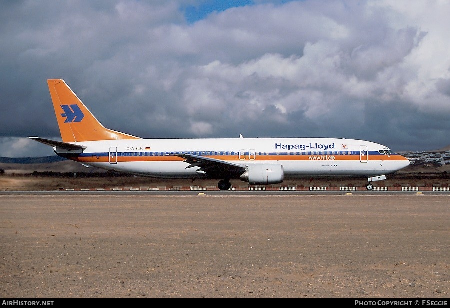 Aircraft Photo of D-AHLK | Boeing 737-4K5 | Hapag-Lloyd | AirHistory.net #88595