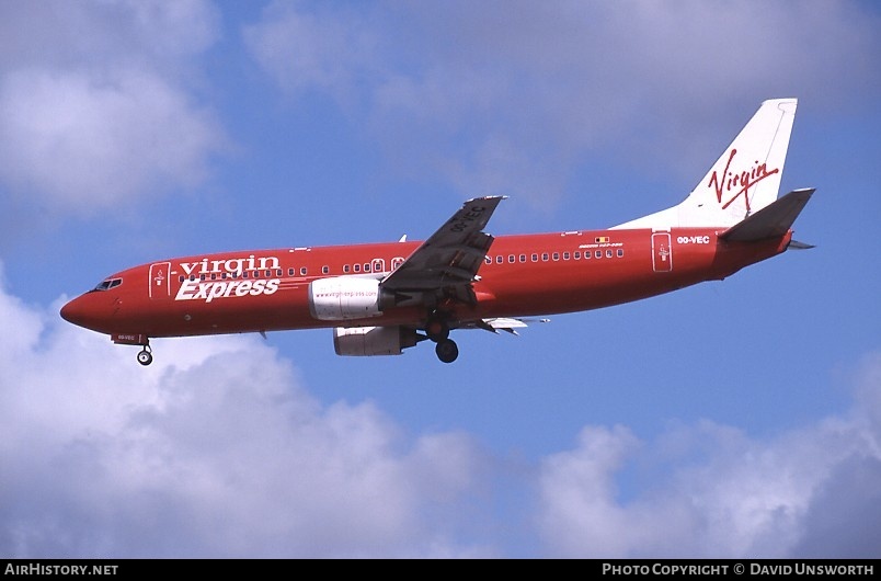 Aircraft Photo of OO-VEC | Boeing 737-46M | Virgin Express | AirHistory.net #88609