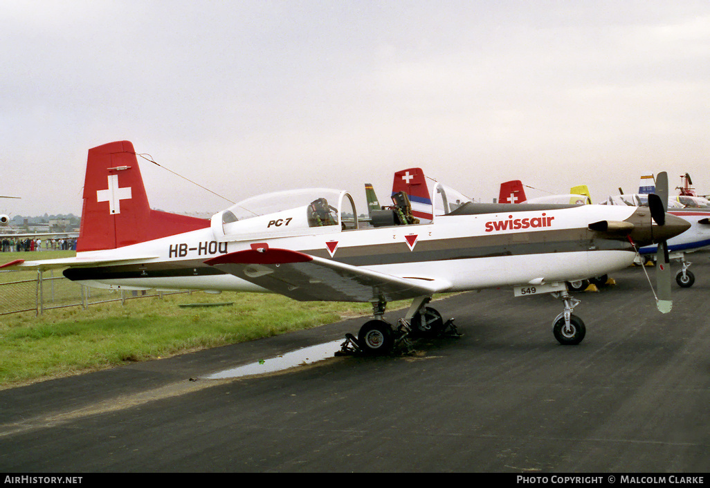 Aircraft Photo of HB-HOQ | Pilatus PC-7 | Swissair | AirHistory.net #88819