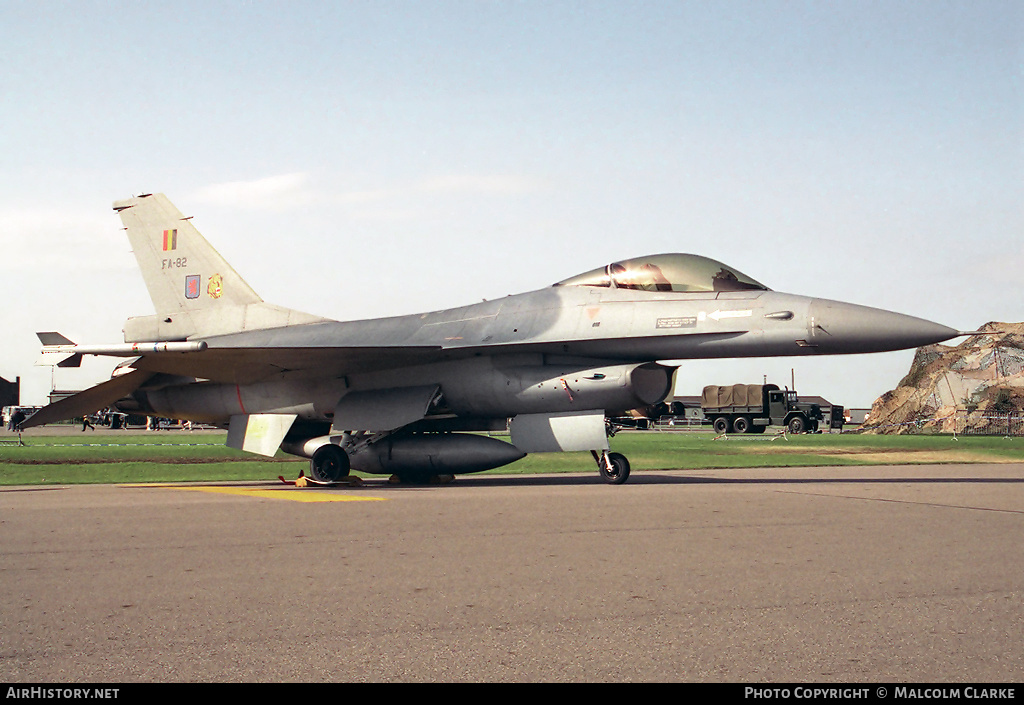 Aircraft Photo of FA-82 | General Dynamics F-16A Fighting Falcon | Belgium - Air Force | AirHistory.net #88839