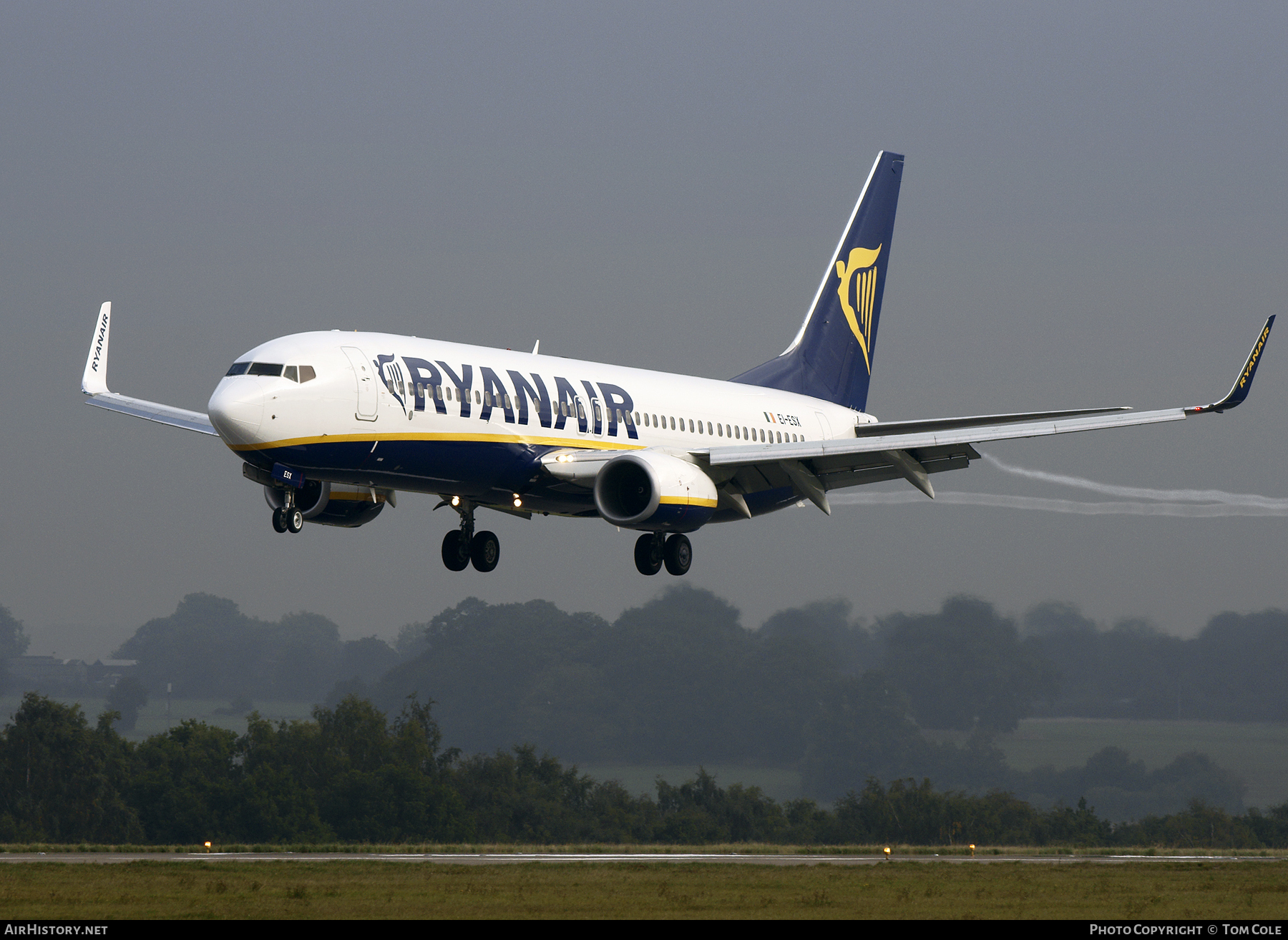 Aircraft Photo of EI-ESX | Boeing 737-8AS | Ryanair | AirHistory.net #89302