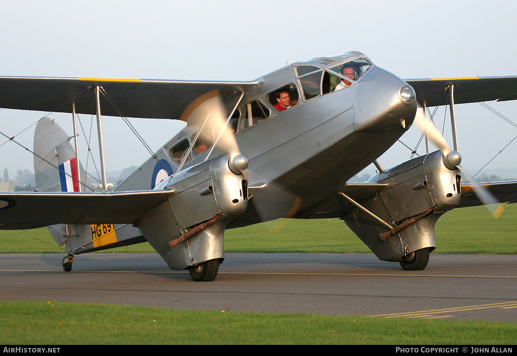 Aircraft Photo of G-AIYR / HG691 | De Havilland D.H. 89A Dragon Rapide | UK - Air Force | AirHistory.net #89371