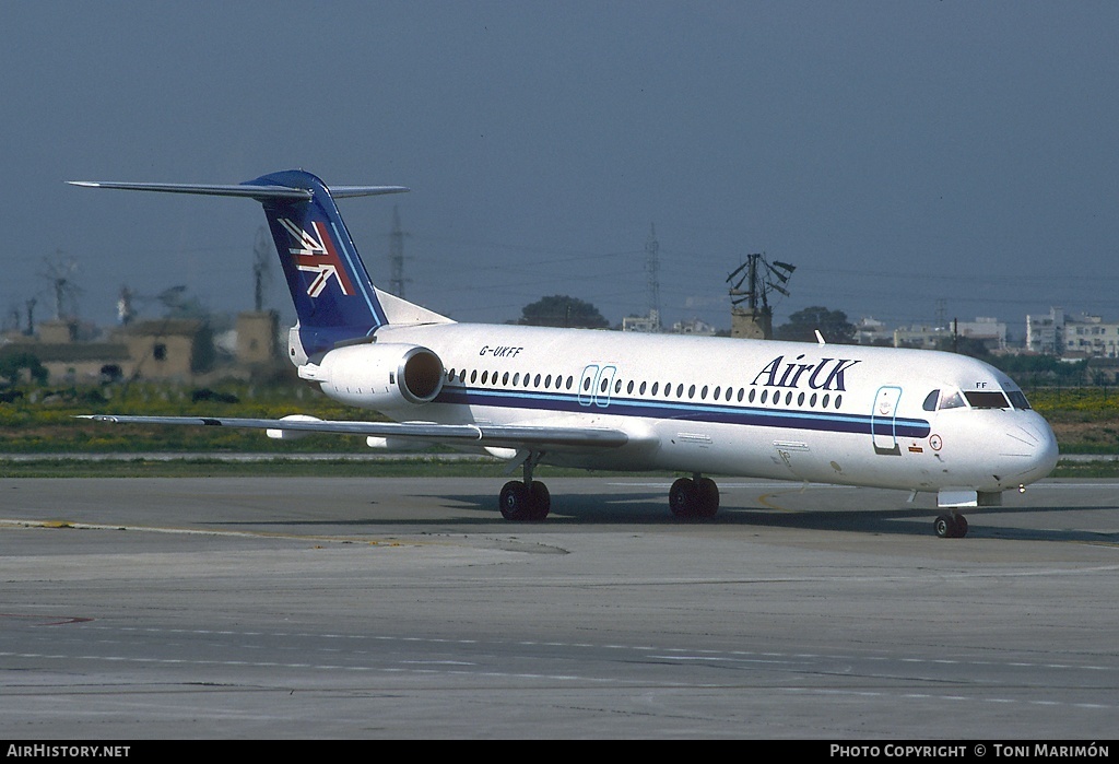 Aircraft Photo of G-UKFF | Fokker 100 (F28-0100) | Air UK | AirHistory.net #89424