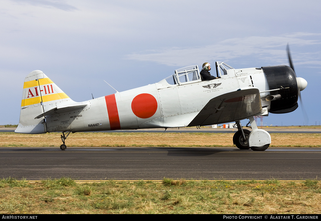 Aircraft Photo of N4447 / AI-111 | North American T-6 / A6M Zero (mod) | Commemorative Air Force | Japan - Navy | AirHistory.net #89518