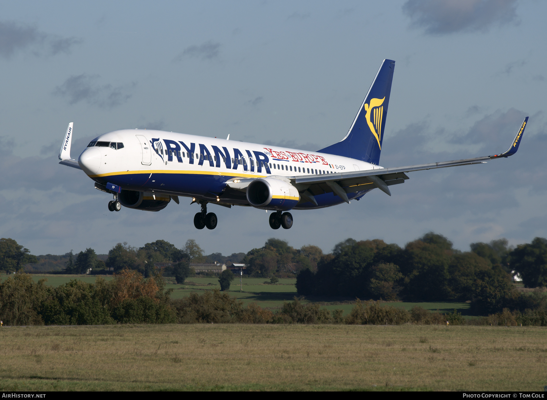 Aircraft Photo of EI-EFP | Boeing 737-8AS | Ryanair | AirHistory.net #89546