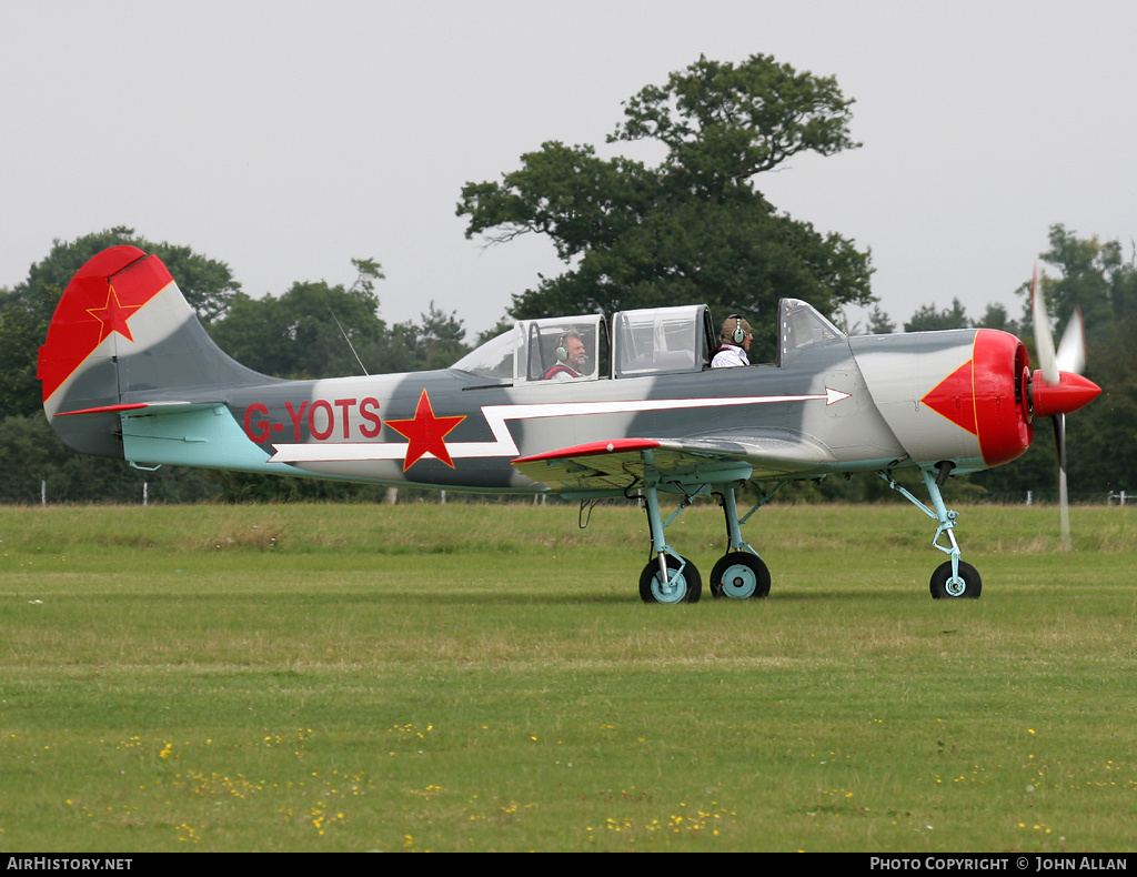 Aircraft Photo of G-YOTS | Yakovlev Yak-52 | Soviet Union - Air Force | AirHistory.net #89650