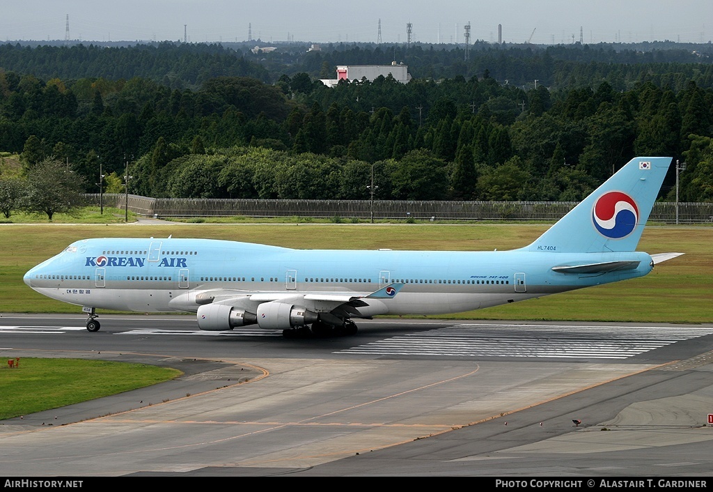 Aircraft Photo of HL7404 | Boeing 747-4B5 | Korean Air | AirHistory.net #89654