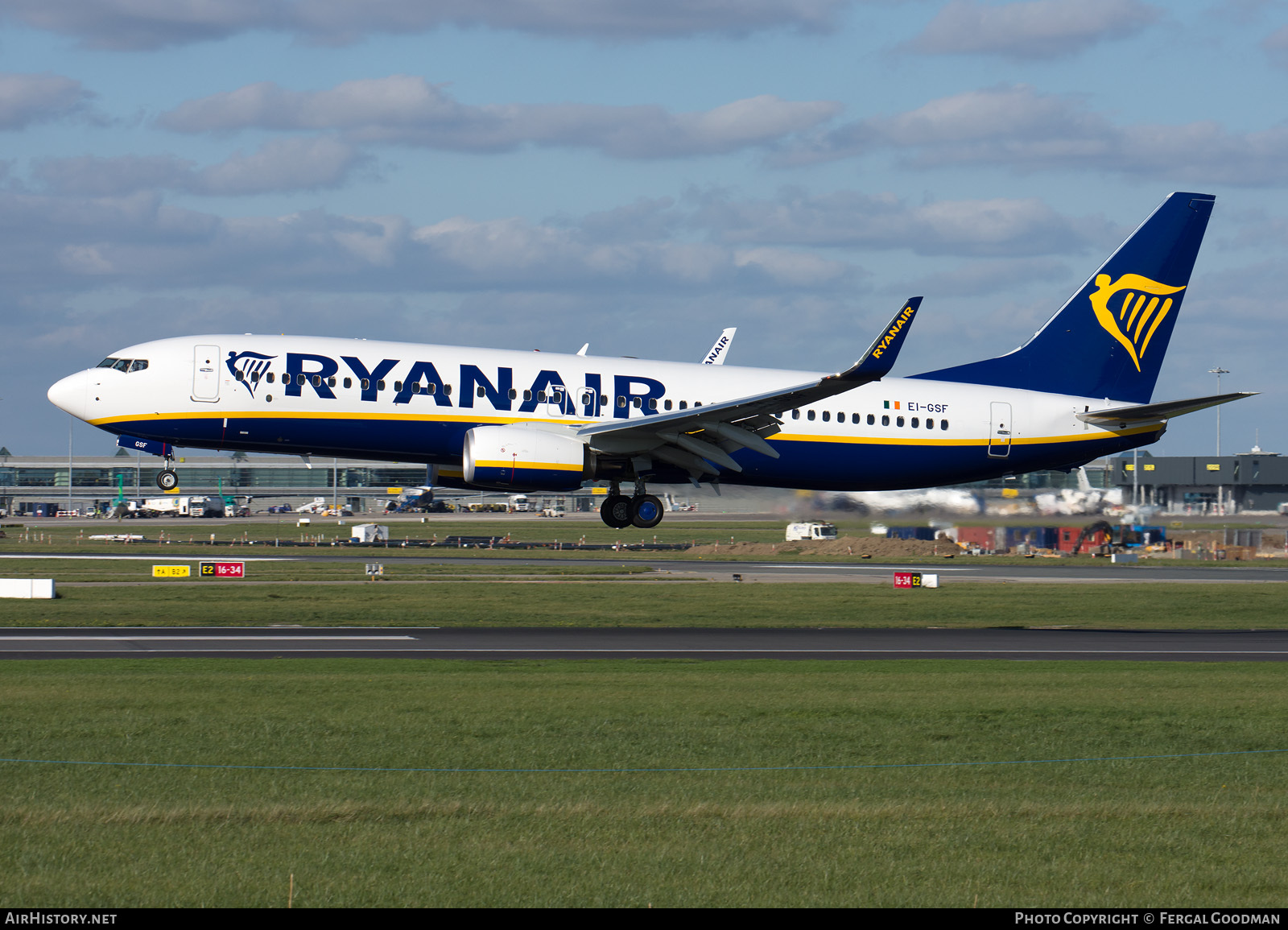 Aircraft Photo of EI-GSF | Boeing 737-800 | Ryanair | AirHistory.net #89745
