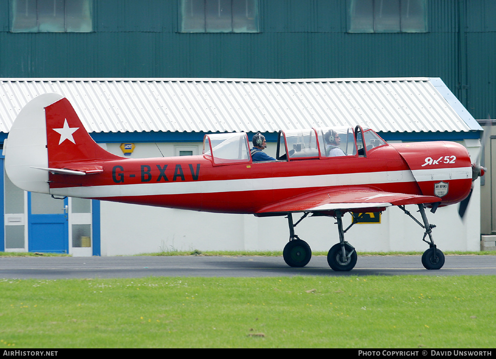 Aircraft Photo of G-BXAV | Yakovlev Yak-52 | AirHistory.net #89776