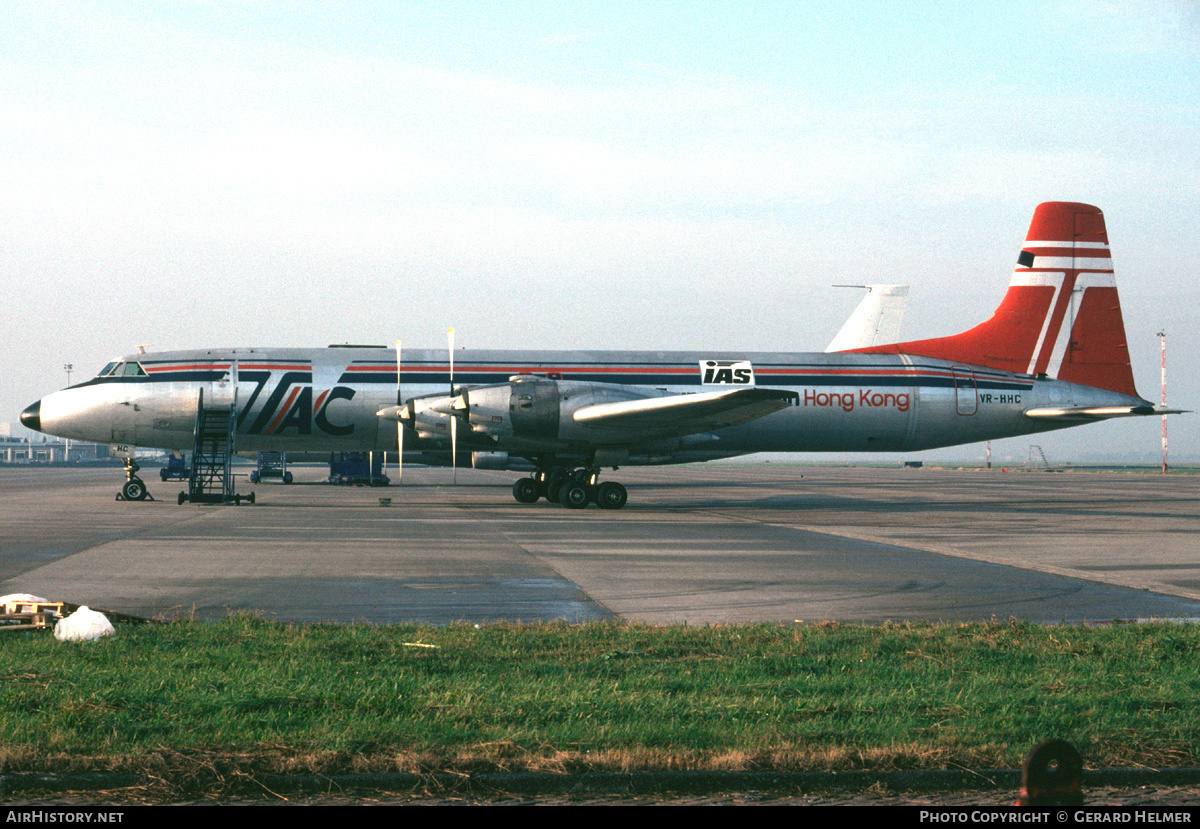 Aircraft Photo of VR-HHC | Canadair CL-44D4-2 | Transmeridian Hong Kong | AirHistory.net #89835