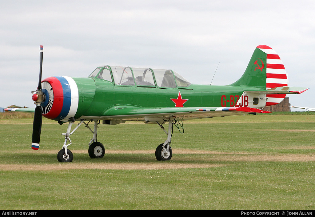 Aircraft Photo of G-BZJB | Yakovlev Yak-52 | Soviet Union - Air Force | AirHistory.net #89915