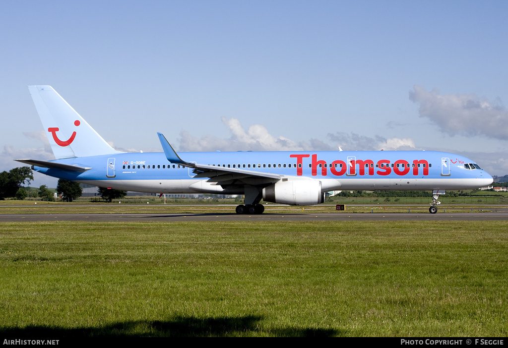 Aircraft Photo of G-OOBE | Boeing 757-28A | Thomson Airways | AirHistory.net #89924