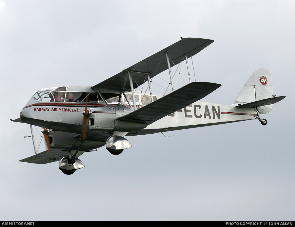 Aircraft Photo of G-ECAN | De Havilland D.H. 84A Dragon 3 | Railway Air Services | AirHistory.net #89981