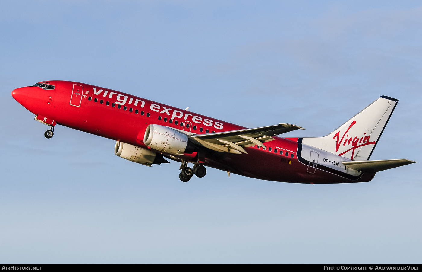 Aircraft Photo of OO-VEN | Boeing 737-36N | Virgin Express | AirHistory.net #90021