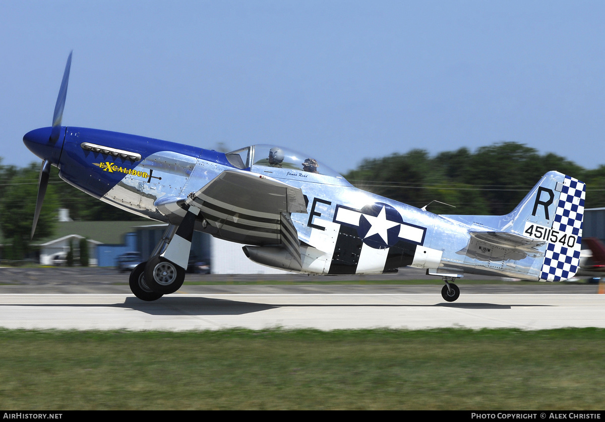 Aircraft Photo of N151W / NL151W / 4511540 | North American P-51D Mustang | USA - Air Force | AirHistory.net #90107