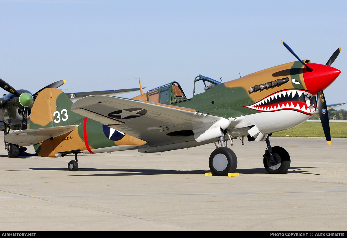 Aircraft Photo of N4436J / NX4436J | Curtiss P-40K Warhawk | USA - Air Force | AirHistory.net #90111