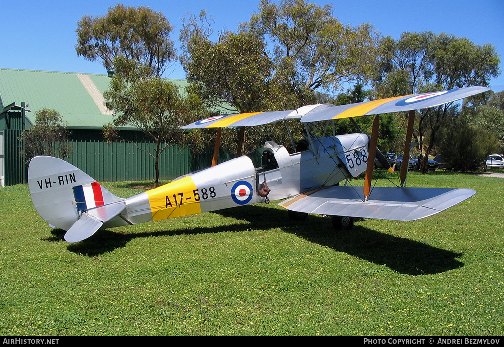 Aircraft Photo of VH-RIN / A17-588 | De Havilland D.H. 82A Tiger Moth | Australia - Air Force | AirHistory.net #90188
