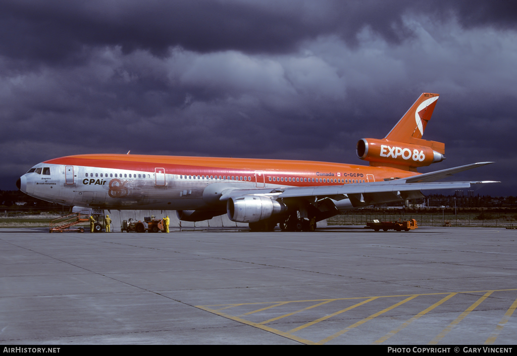 Aircraft Photo of C-GCPD | McDonnell Douglas DC-10-30 | CP Air | AirHistory.net #90338