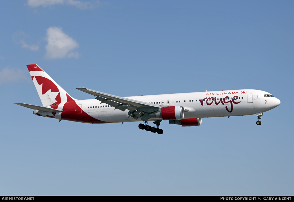 Aircraft Photo of C-GSCA | Boeing 767-375/ER | Air Canada Rouge | AirHistory.net #90346