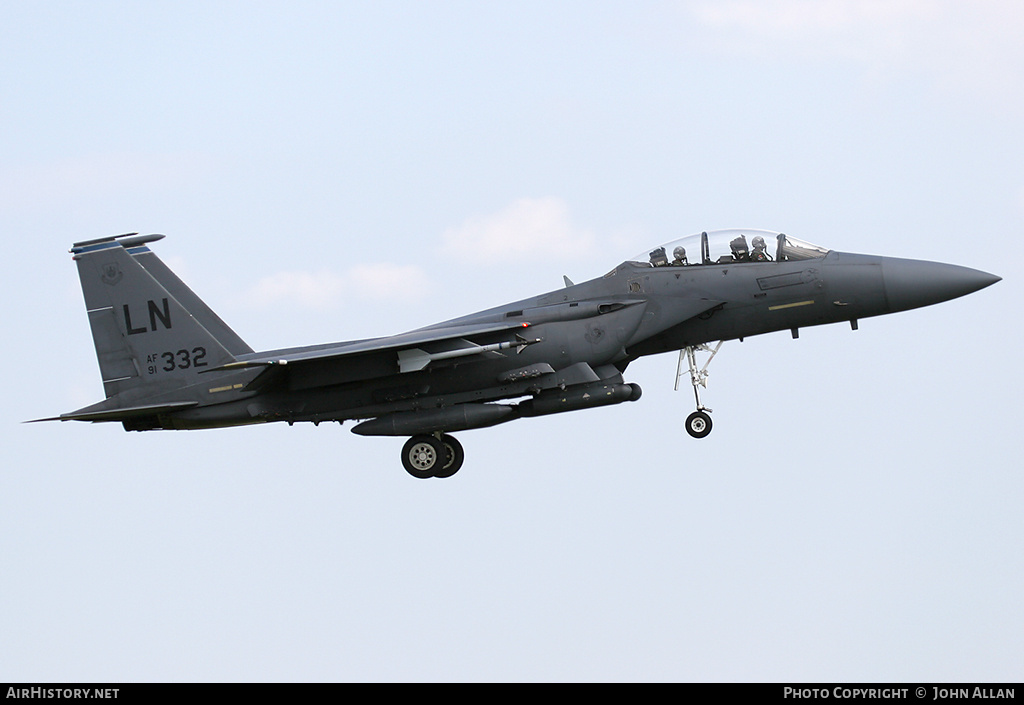 Aircraft Photo of 91-0332 / AF91-332 | McDonnell Douglas F-15E Strike Eagle | USA - Air Force | AirHistory.net #90368