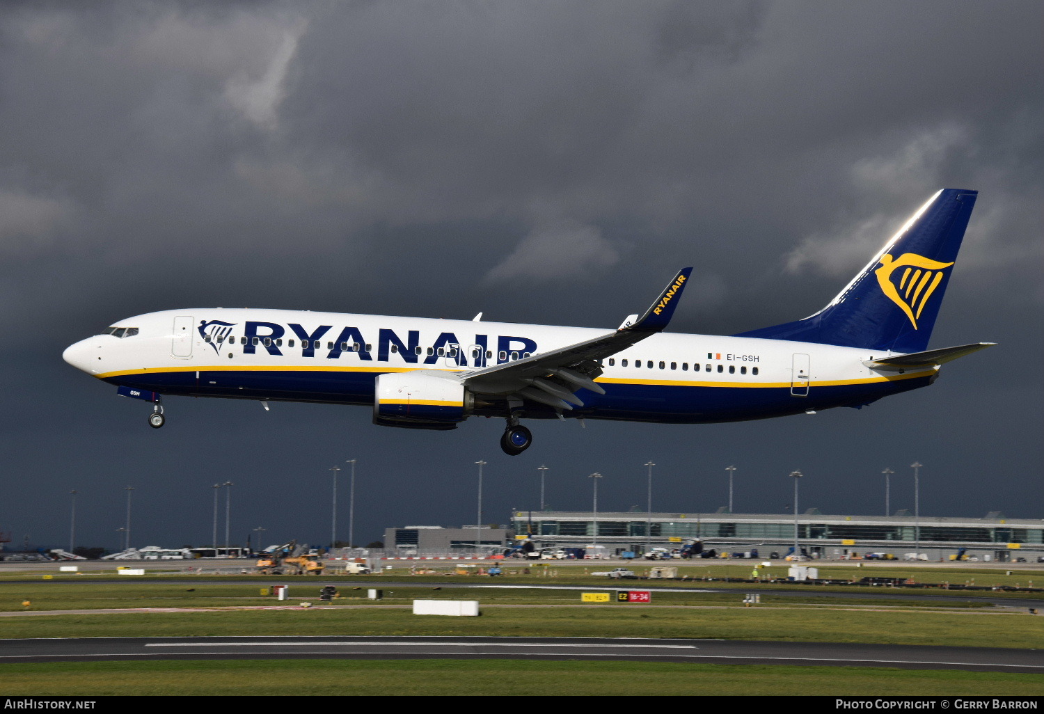 Aircraft Photo of EI-GSH | Boeing 737-800 | Ryanair | AirHistory.net #90384