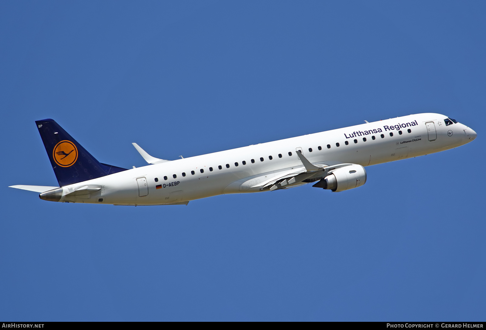 Aircraft Photo of D-AEBP | Embraer 195LR (ERJ-190-200LR) | Lufthansa Regional | AirHistory.net #90465