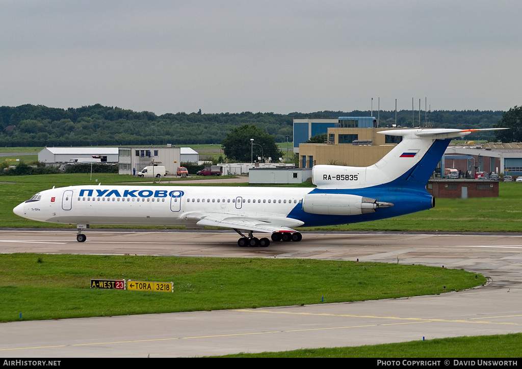 Aircraft Photo of RA-85835 | Tupolev Tu-154M | Pulkovo Airlines | AirHistory.net #90534