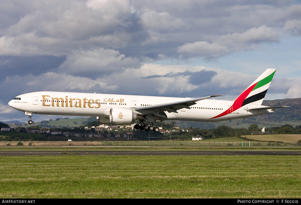 Aircraft Photo of A6-EBD | Boeing 777-31H/ER | Emirates | AirHistory.net #90606