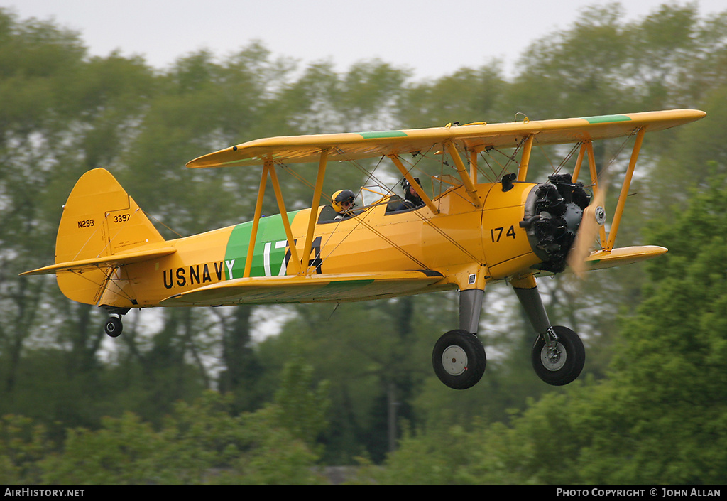 Aircraft Photo of G-OBEE / 3397 | Stearman N2S-3 Kaydet (B75N1) | USA - Navy | AirHistory.net #90696