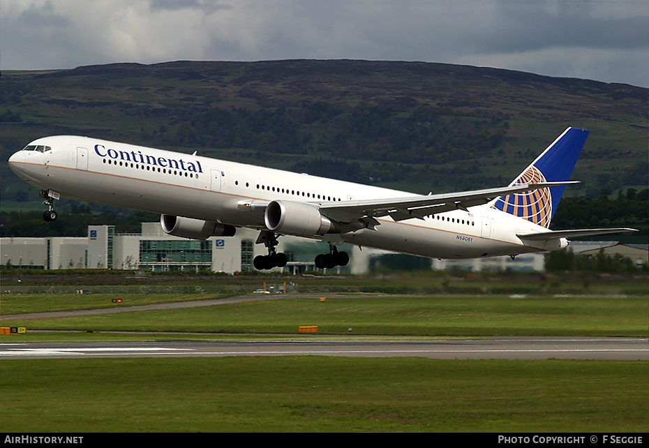 Aircraft Photo of N68061 | Boeing 767-424/ER | Continental Airlines | AirHistory.net #90785