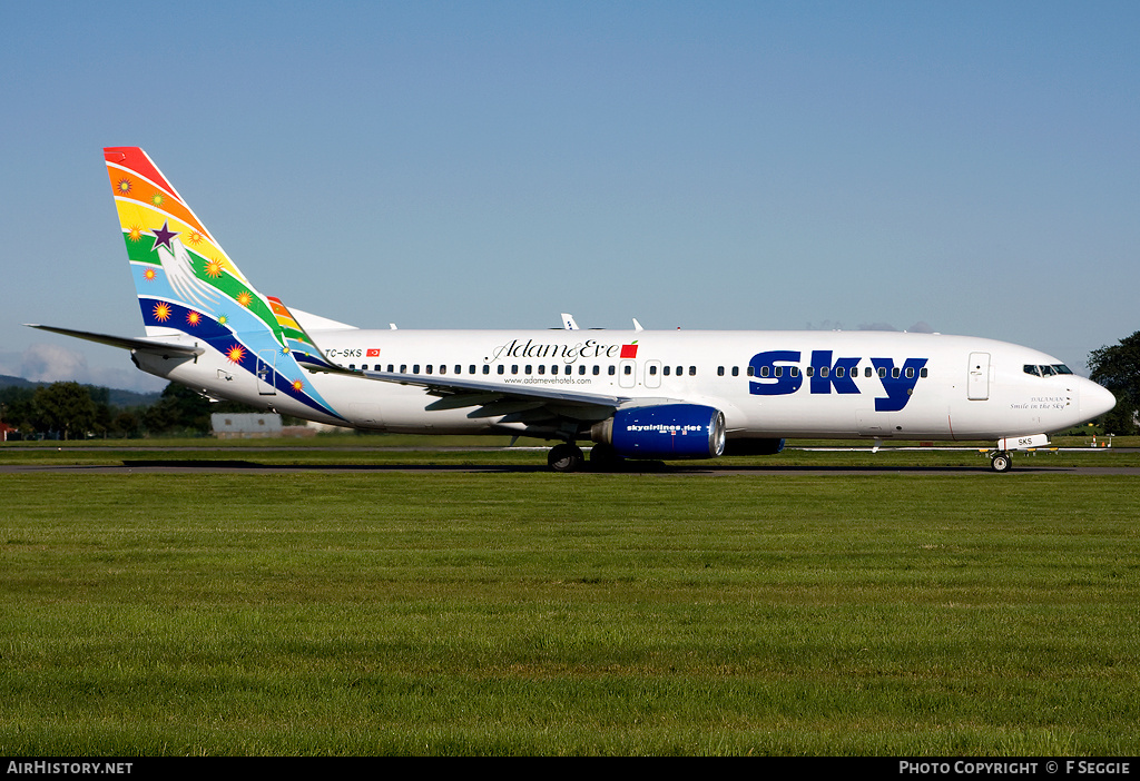 Aircraft Photo of TC-SKS | Boeing 737-83N | Sky Airlines | AirHistory.net #90824