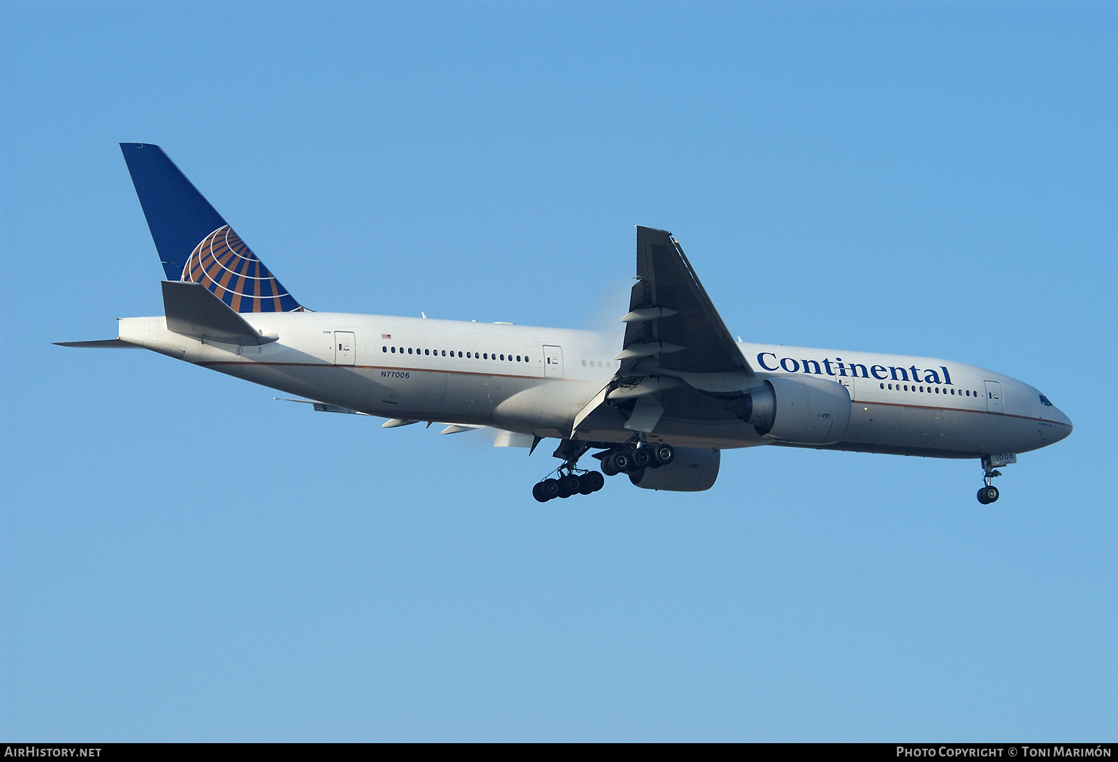 Aircraft Photo of N77006 | Boeing 777-224/ER | Continental Airlines | AirHistory.net #90908