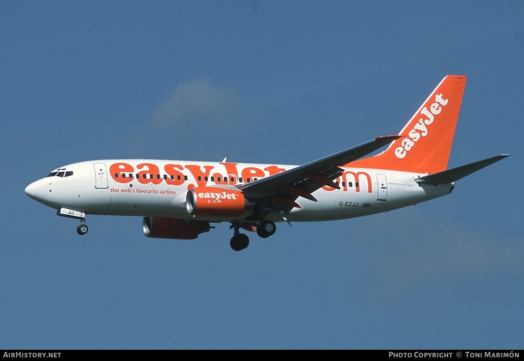 Aircraft Photo of G-EZJJ | Boeing 737-73V | EasyJet | AirHistory.net #90917