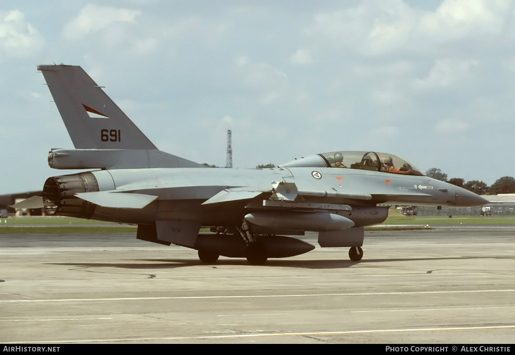 Aircraft Photo of 691 | General Dynamics F-16BM Fighting Falcon | Norway - Air Force | AirHistory.net #90946