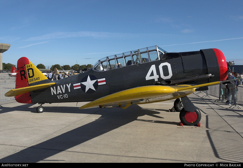 Aircraft Photo of G-BBHK / 212540 | North American AT-16 Harvard IIB | USA - Navy | AirHistory.net #90987