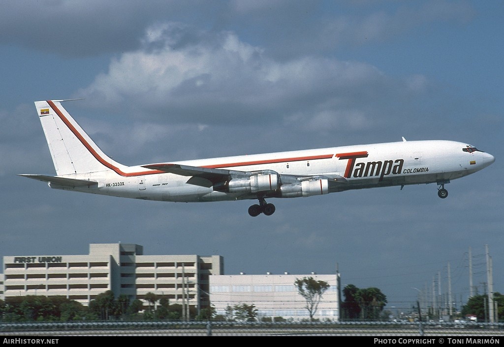 Aircraft Photo of HK-3333X | Boeing 707-321C | TAMPA - Transportes Aéreos Mercantiles Panamericanos | AirHistory.net #91002