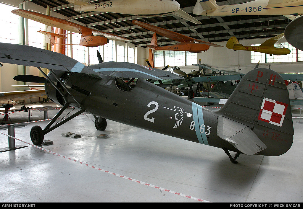 Aircraft Photo of 8.63 | PZL-Okecie P-11c | Poland - Air Force | AirHistory.net #91027